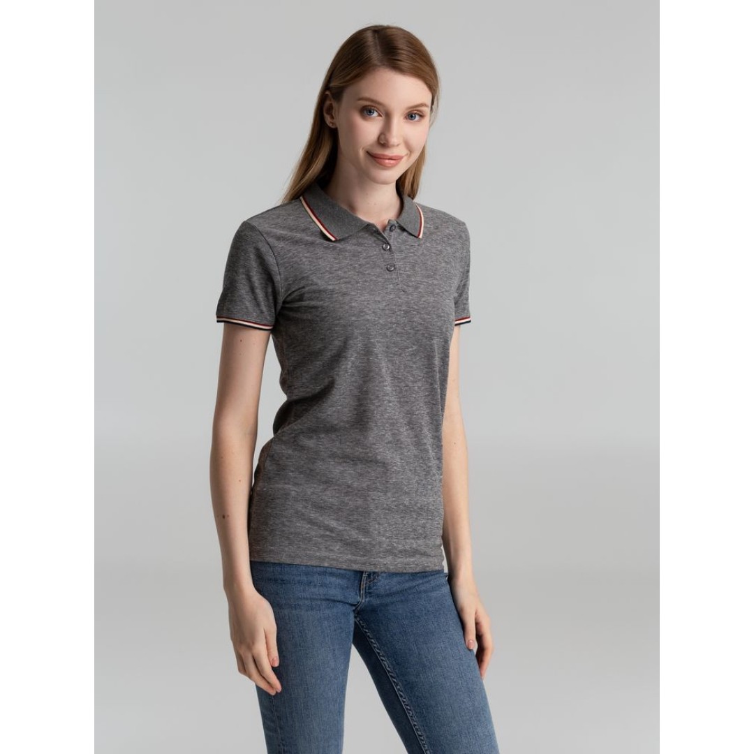 Рубашка поло женская Paname Women черный меланж, L