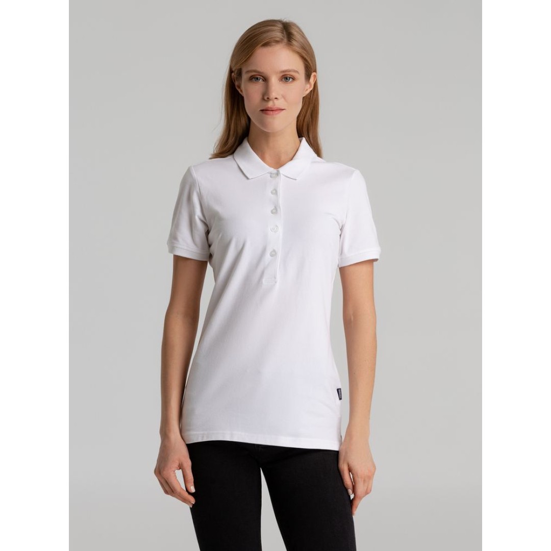 Рубашка поло женская Sunset белая, XXL