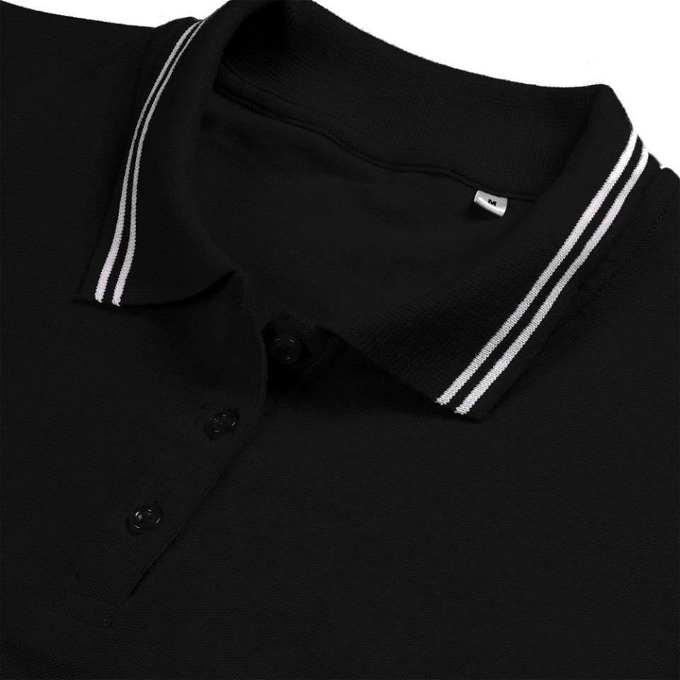 Рубашка поло женская Virma Stripes Lady, черная, L