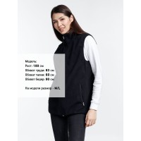 Жилет флисовый унисекс Nesse, черный, размер XS/S