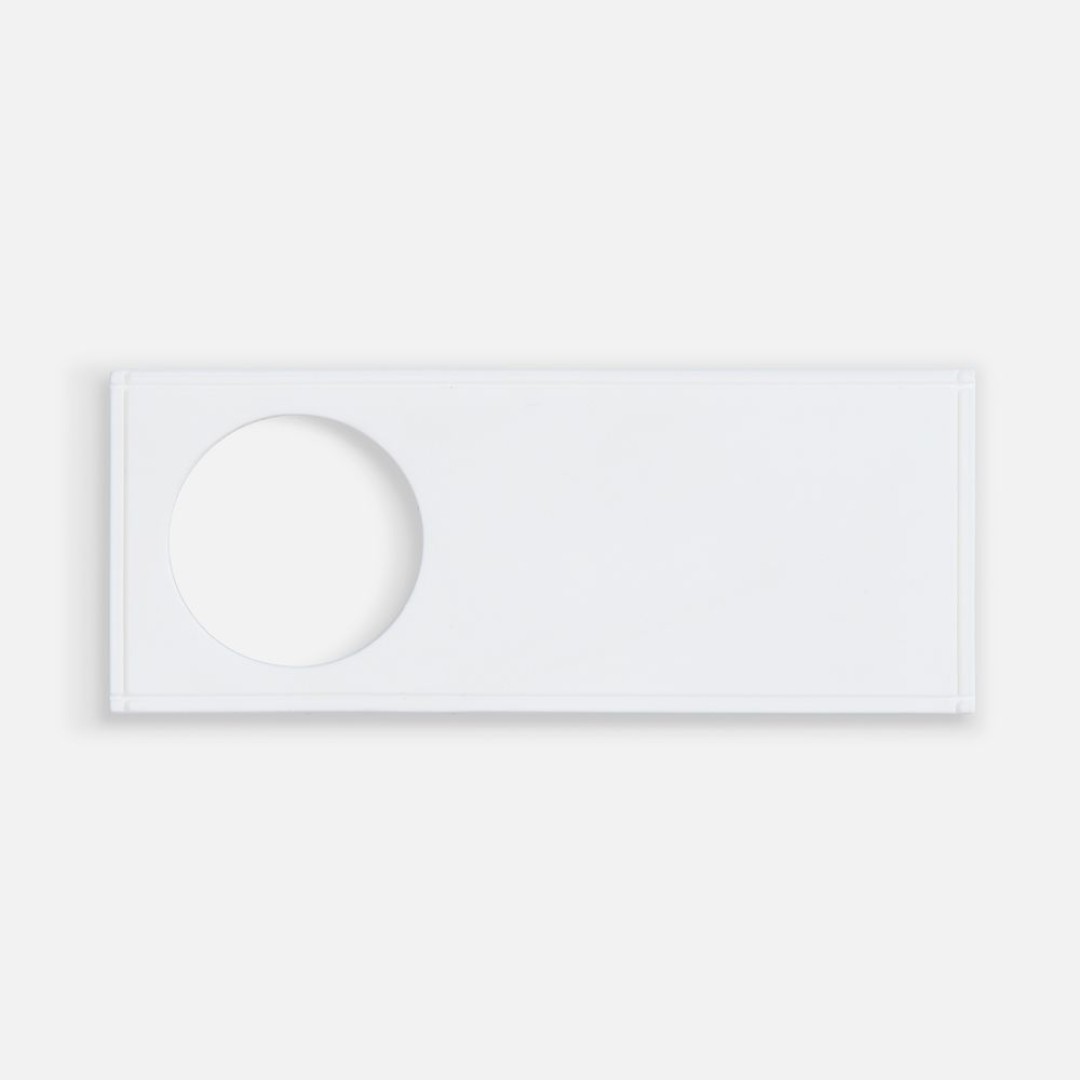 Лейбл из ПВХ с вырубкой «Круг», белый