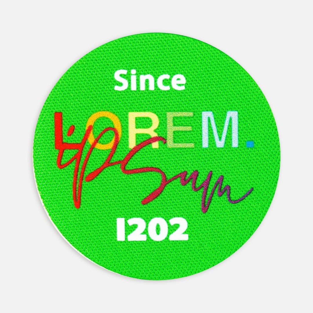 Наклейка тканевая Lunga Round, M, зеленый неон