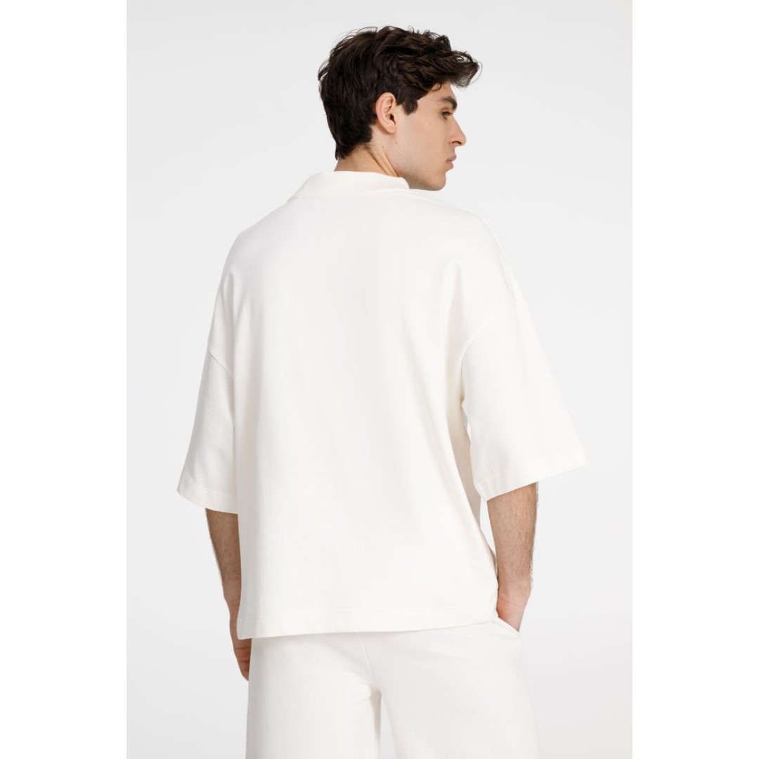 Футболка оверсайз унисекс T9, молочно-белая, размер XL/XXL