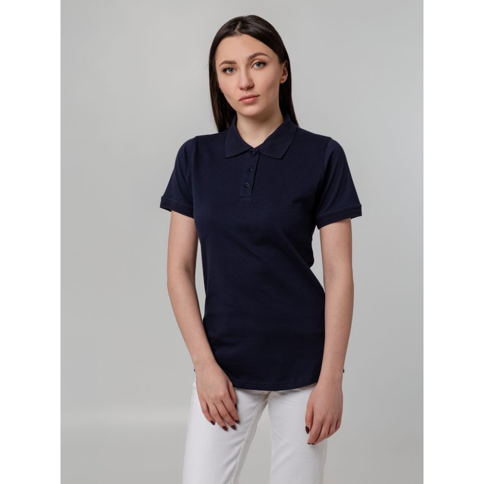 Рубашка поло женская Virma Stretch Lady, темно-синяя, L