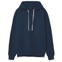 Толстовка с капюшоном Unit Kirenga Heavy темно-синяя, S