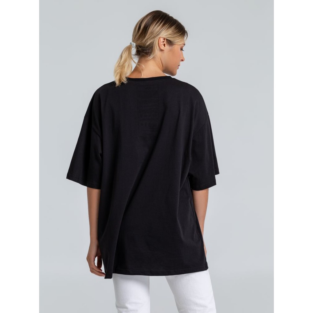 Футболка оверсайз «Чистая соль», черная, XS/S (44-46)