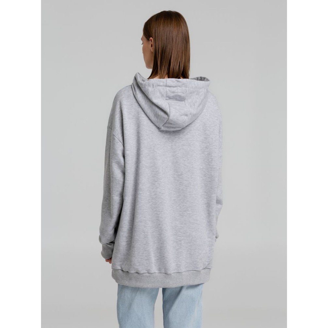 Худи оверсайз «Чистая соль», серый меланж, XS/S (44-46)