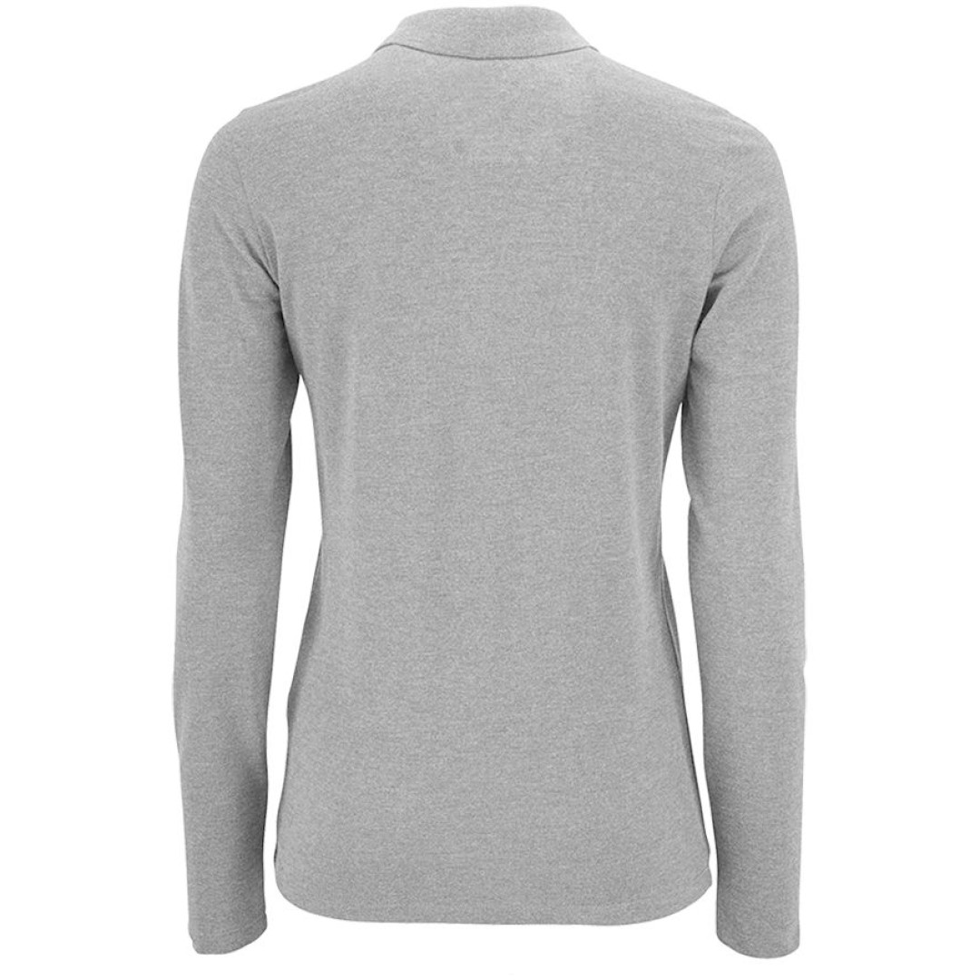 Рубашка поло женская с длинным рукавом Perfect LSL Women серый меланж, XXL