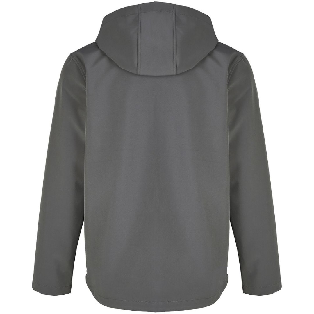 Куртка софтшелл с капюшоном мужская Race Men, темно-серая, размер XXL