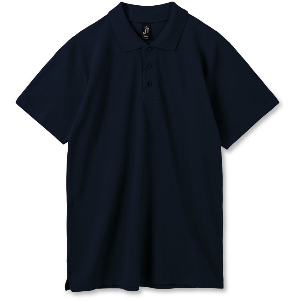 Рубашка поло мужская Summer 170 темно-синяя (navy), XXL