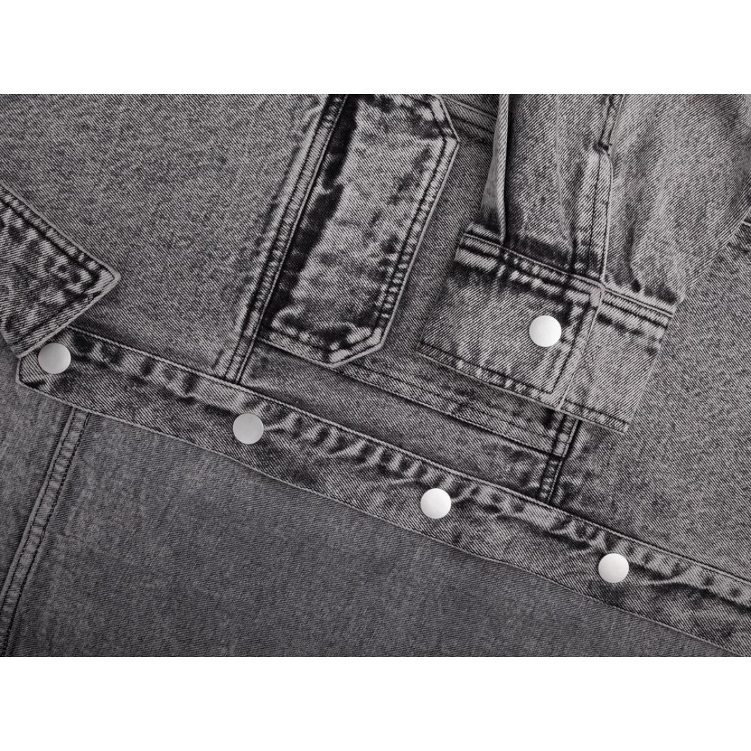 Куртка джинсовая O2, серая, размер 3XL/4XL