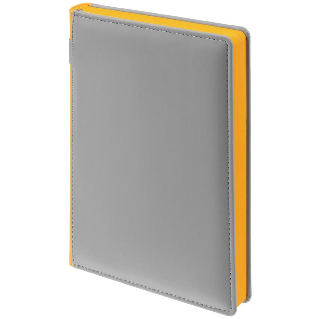 Ежедневник Spain Shall на заказ, недатированный, серый с желтым