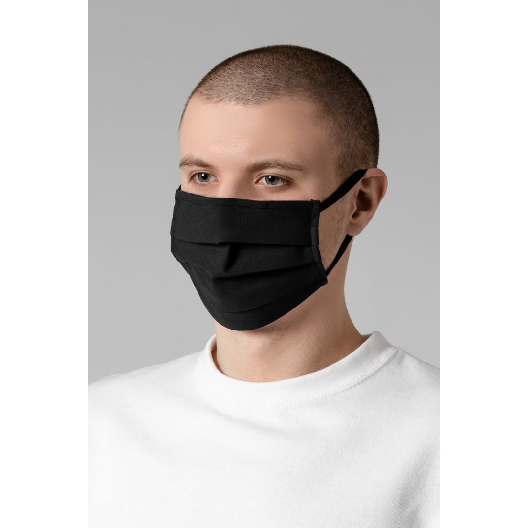 Маска гигиеническая Respire, двухслойная, немедицинская, черная, М