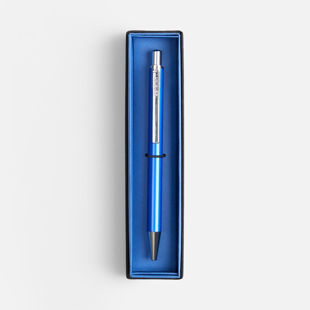 Ручка шариковая Arvent Glossy в футляре, синяя
