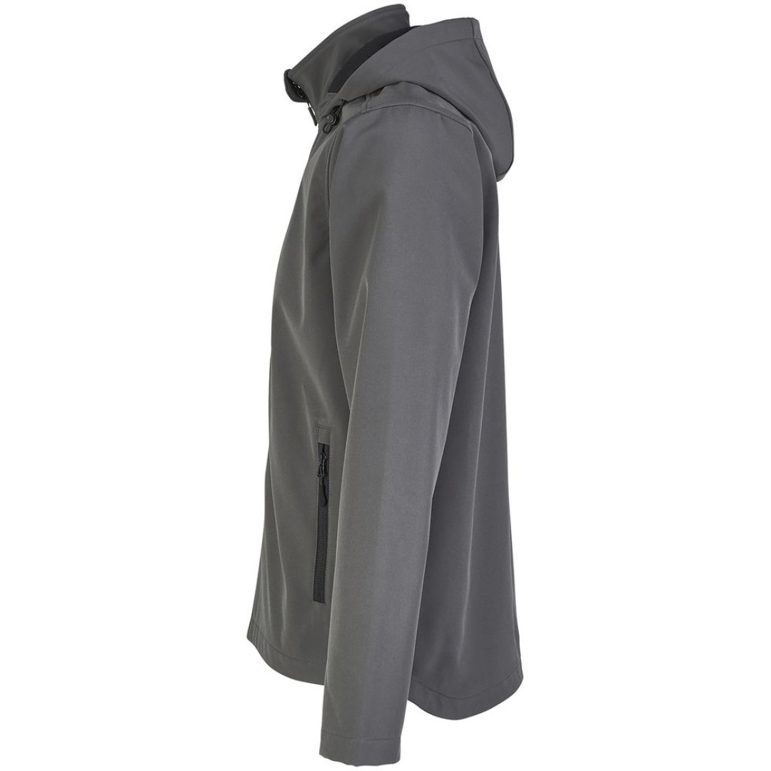Куртка софтшелл с капюшоном мужская Race Men, темно-серая, размер XXL