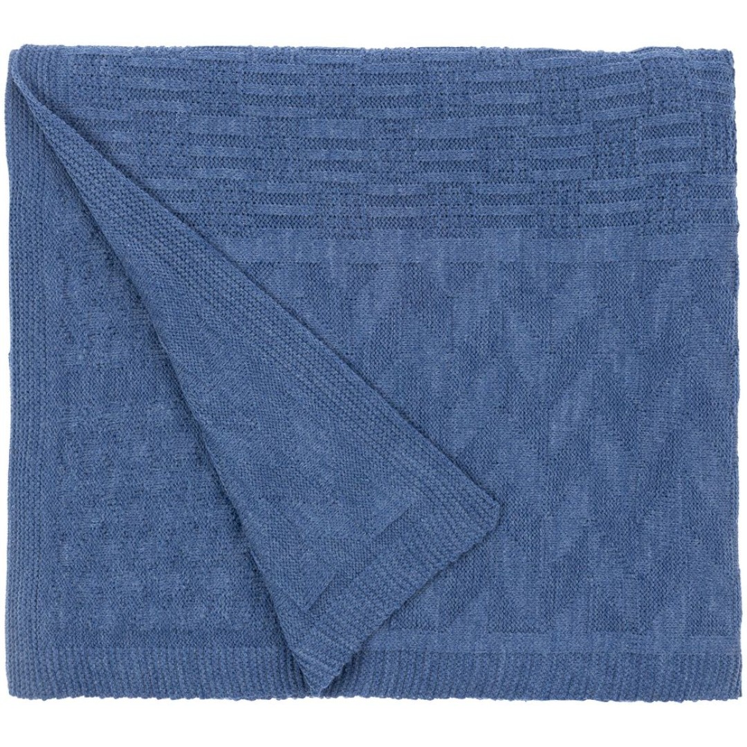 Плед Snippet, синий меланж (джинс)