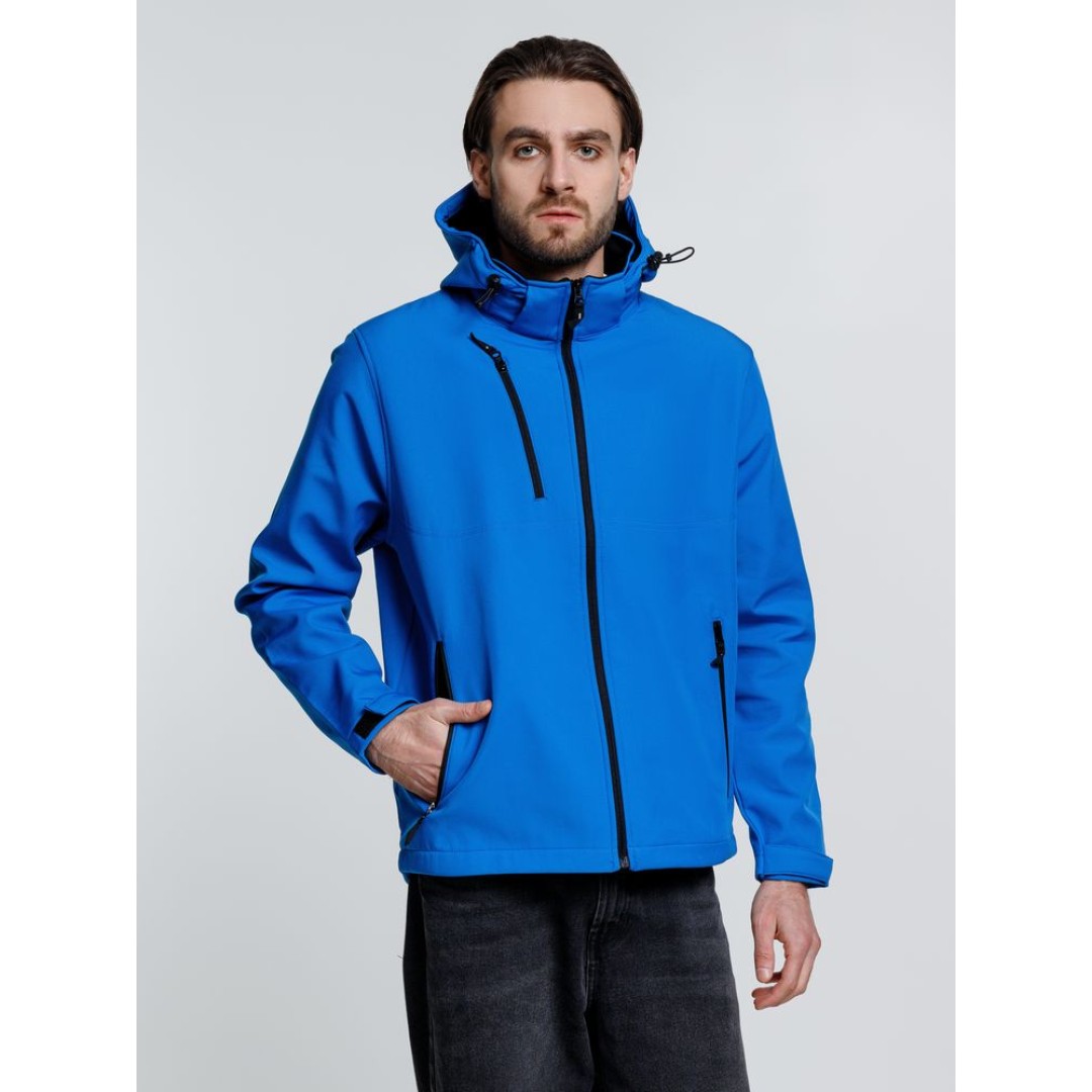 Куртка софтшелл мужская Zagreb, ярко-синяя, размер L