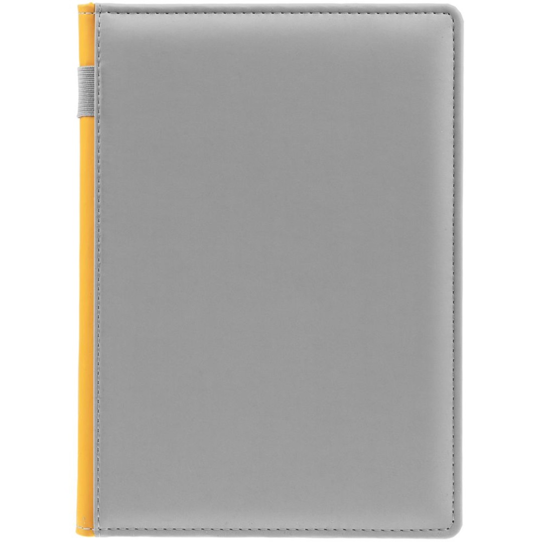 Ежедневник Spain Shall на заказ, недатированный, серый с желтым