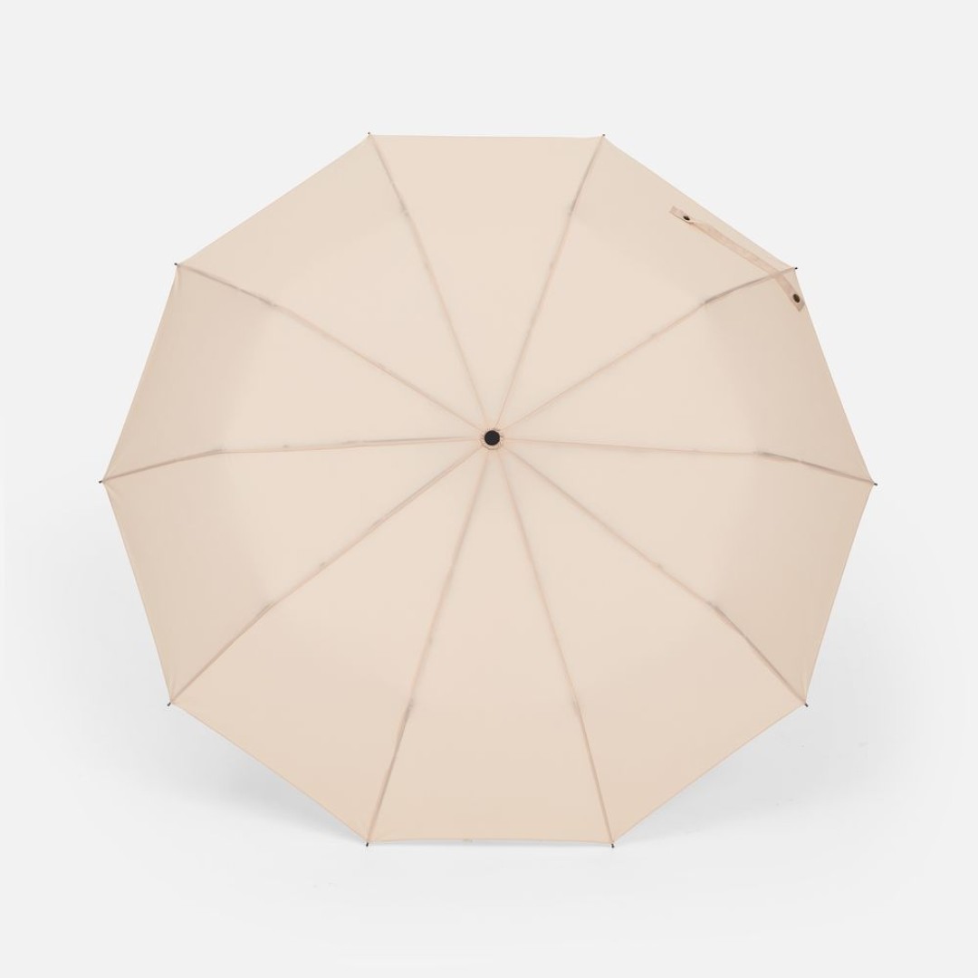 Зонт складной Cloudburst в подарочной упаковке, бежевый