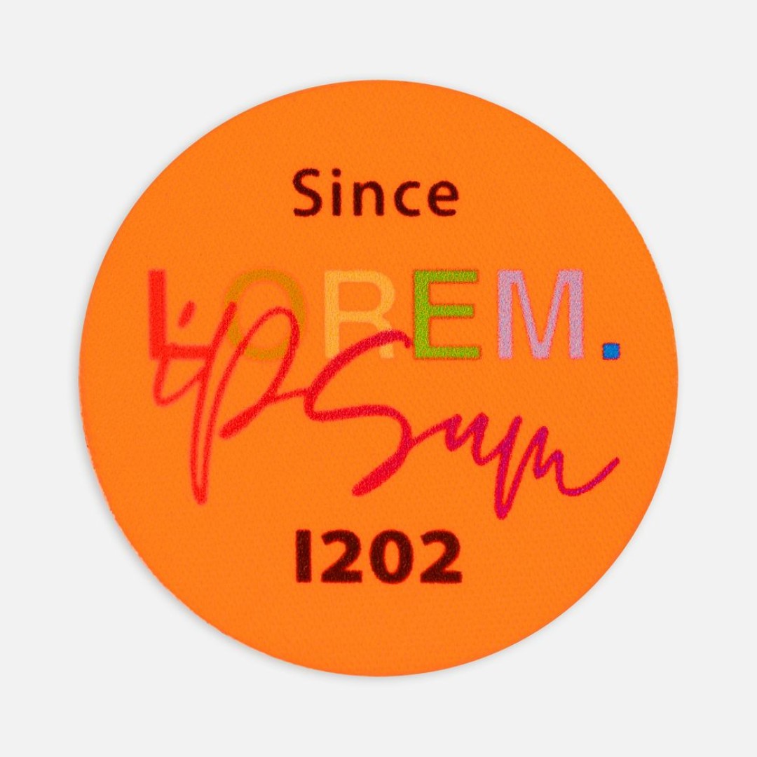 Наклейка тканевая Lunga Round, M, оранжевый неон