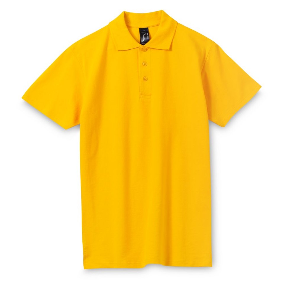 Рубашка поло мужская Spring 210 желтая, S