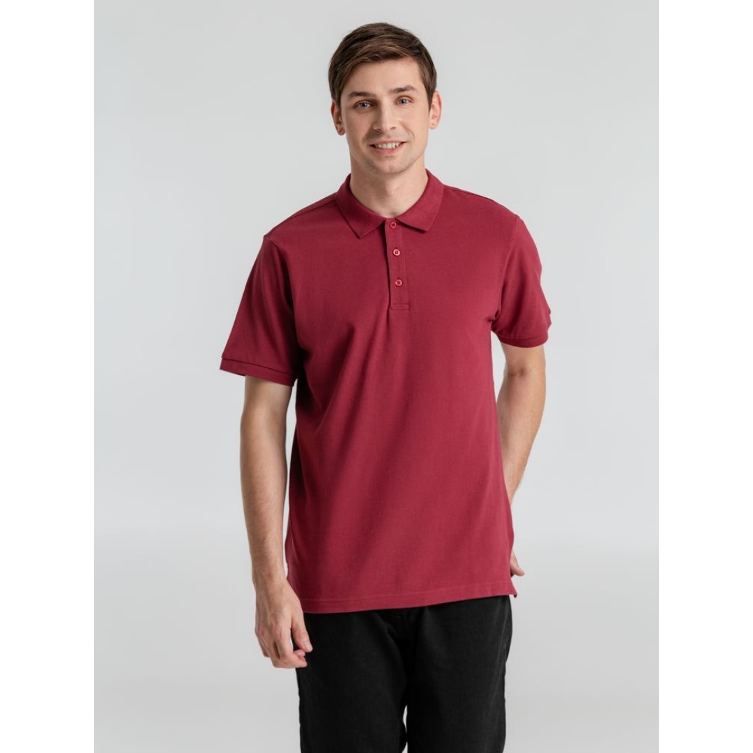 Рубашка поло мужская Neptune вишнево-красная, S