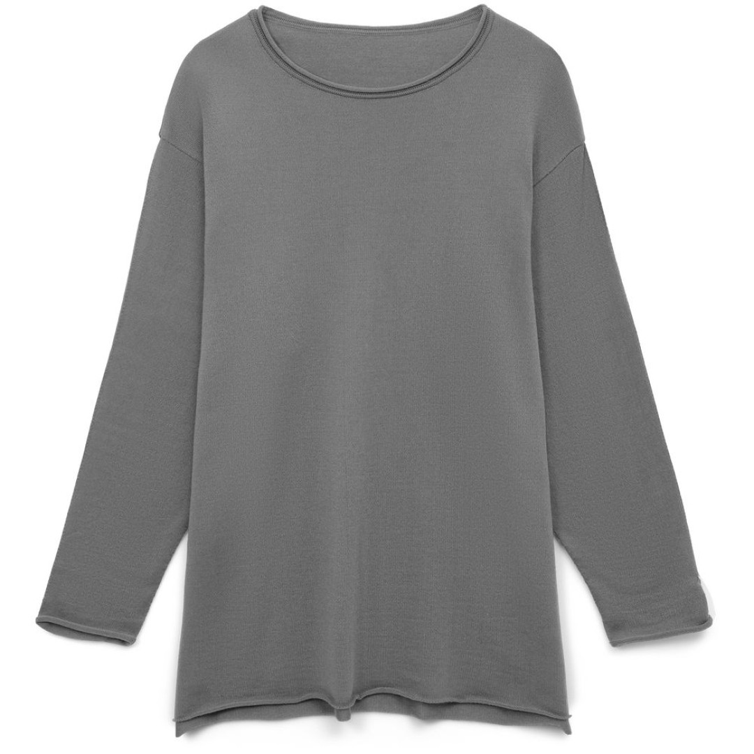 Лонгслив унисекс Siluetti Fuori, серый, размер S/M
