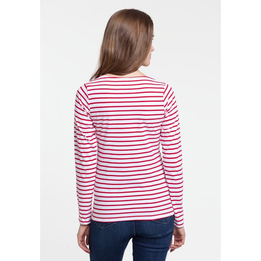 Футболка женская Grand Granat, белая с красным, XS