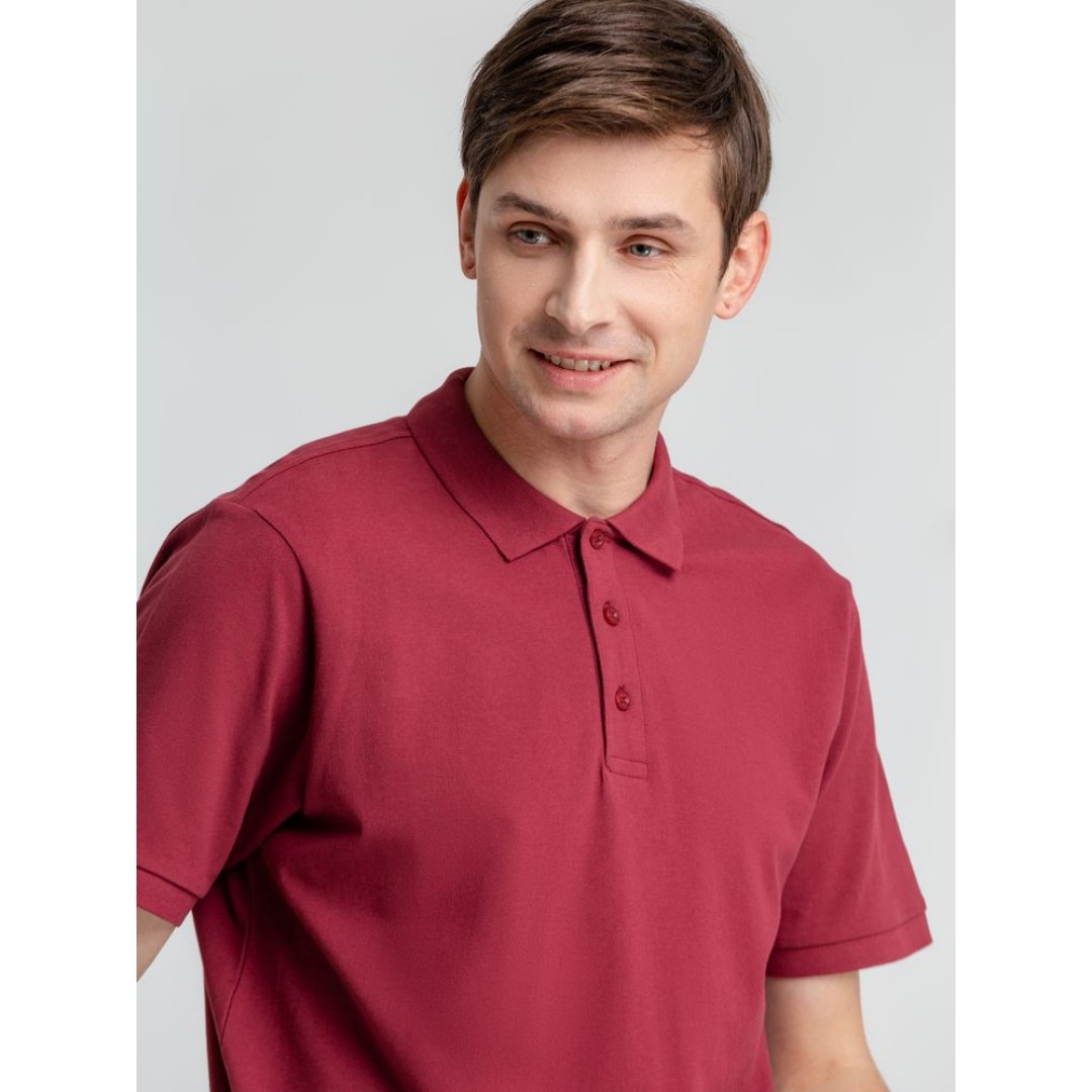 Рубашка поло мужская Neptune вишнево-красная, S