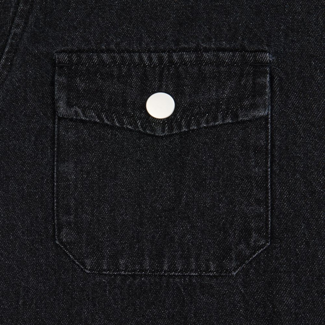 Куртка джинсовая O3, черная, размер 3XL/4XL