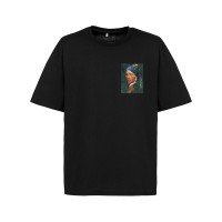 Футболка оверсайз «Мужчина с жемчужной сережкой», черная, размер XS/S