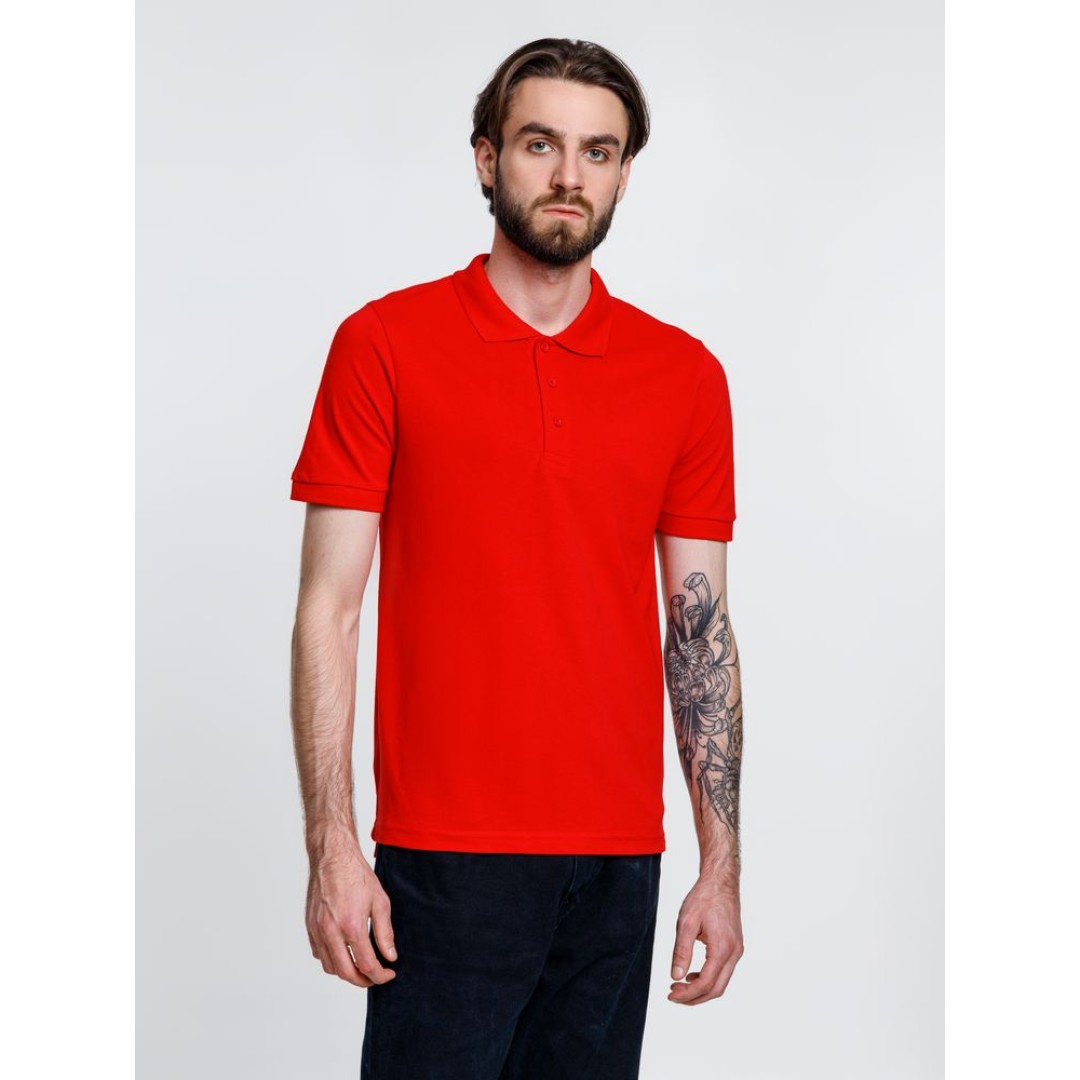 Рубашка поло мужская Adam, красная, размер XXL