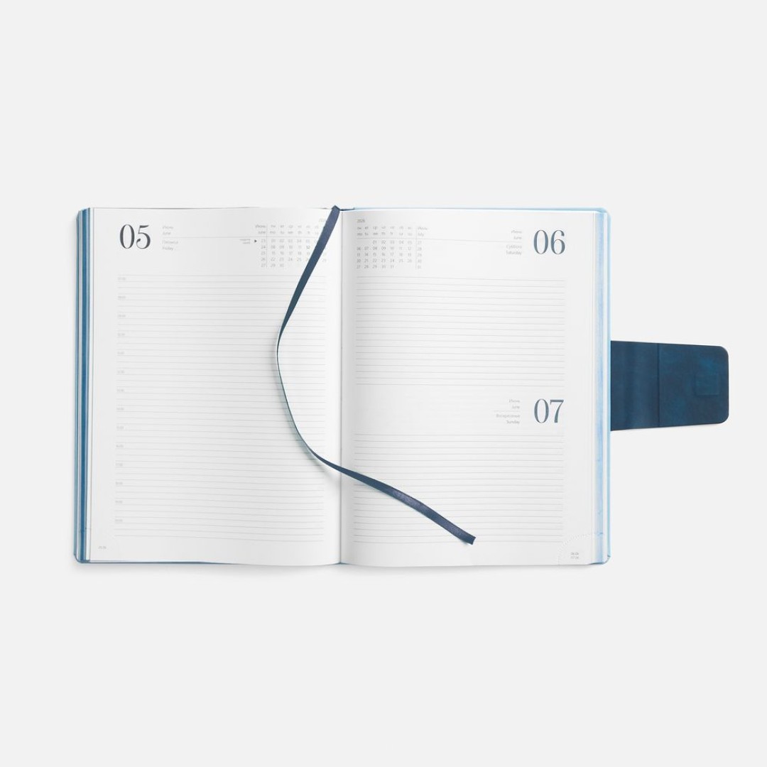 Ежедневник Grande Strap на заказ, датированный, голубой