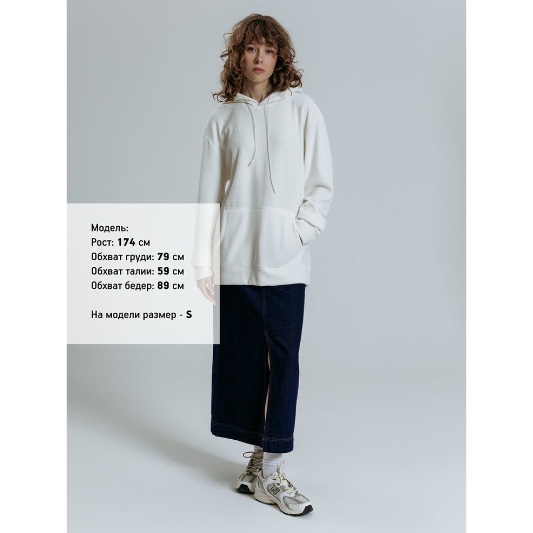 Худи унисекс Prima Vista, белое, размер S