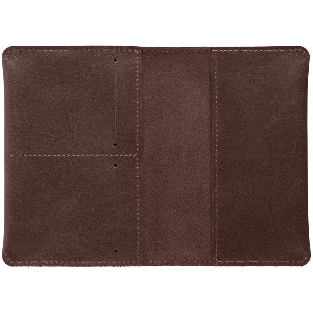 Обложка для паспорта Apache, ver.2, темно-коричневая