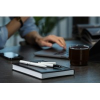 Ручка шариковая Scribo, матовая белая