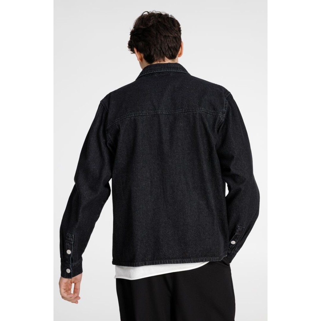 Куртка джинсовая O3, черная, размер 3XL/4XL