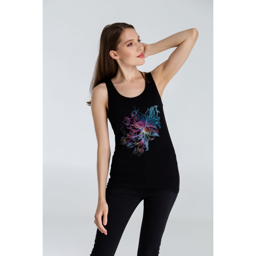 Майка женская Vibrance, черная, S