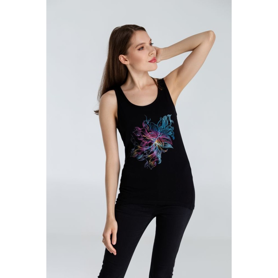 Майка женская Vibrance, черная, S