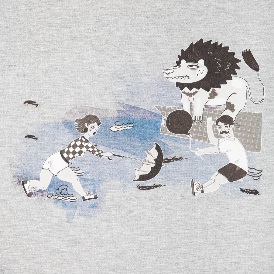 Свитшот женский «Не вы ли были у Невы», серый меланж, S