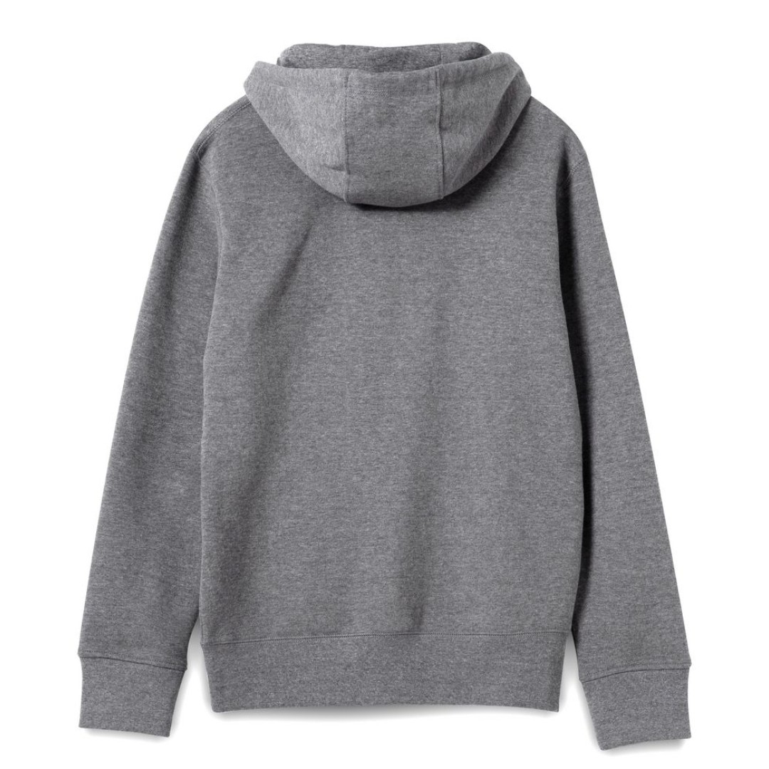 Толстовка на молнии с капюшоном унисекс King, темно-серый меланж, S