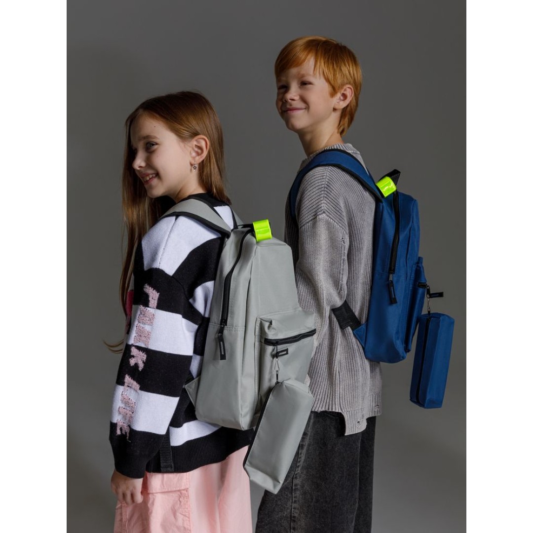 Детский рюкзак Base Kids с пеналом, темно-синий