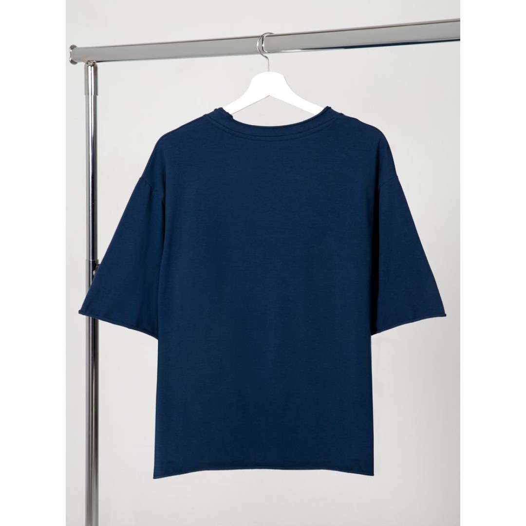 Футболка оверсайз Vozduh 2.0, темно-синяя, размер XS/S