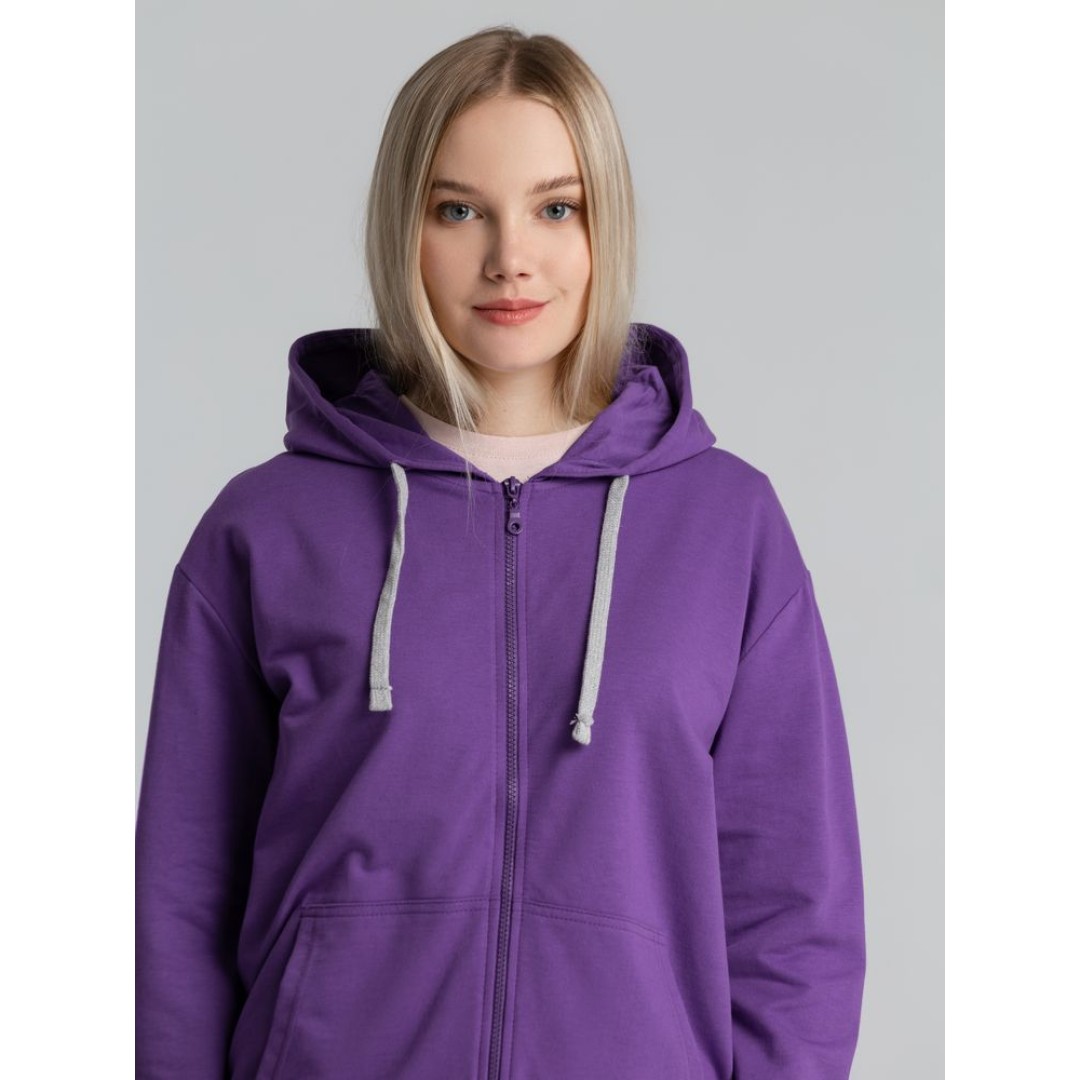 Толстовка на молнии с капюшоном Unit Siverga, фиолетовая