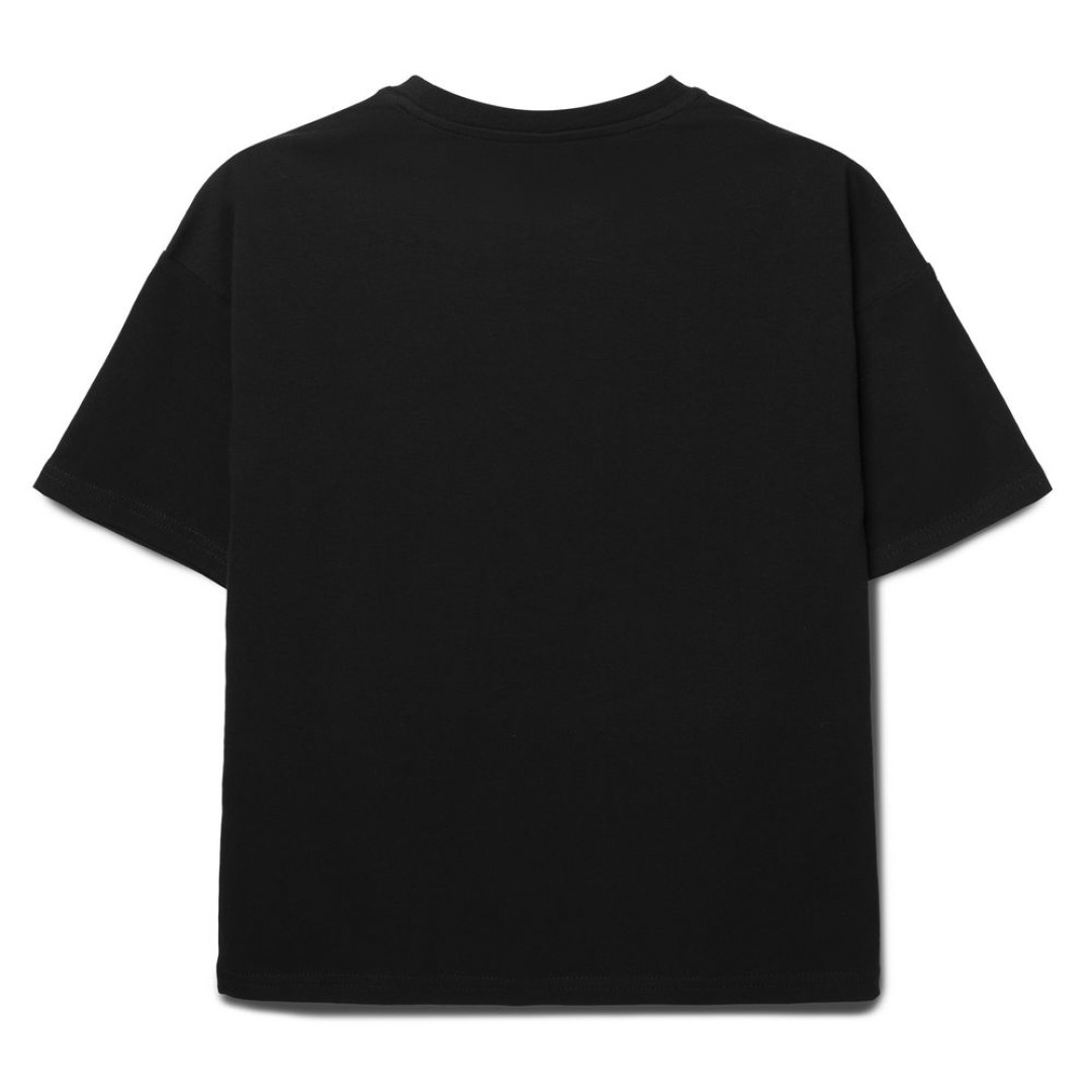 Футболка детская оверсайз Teezer, черная, 6 лет