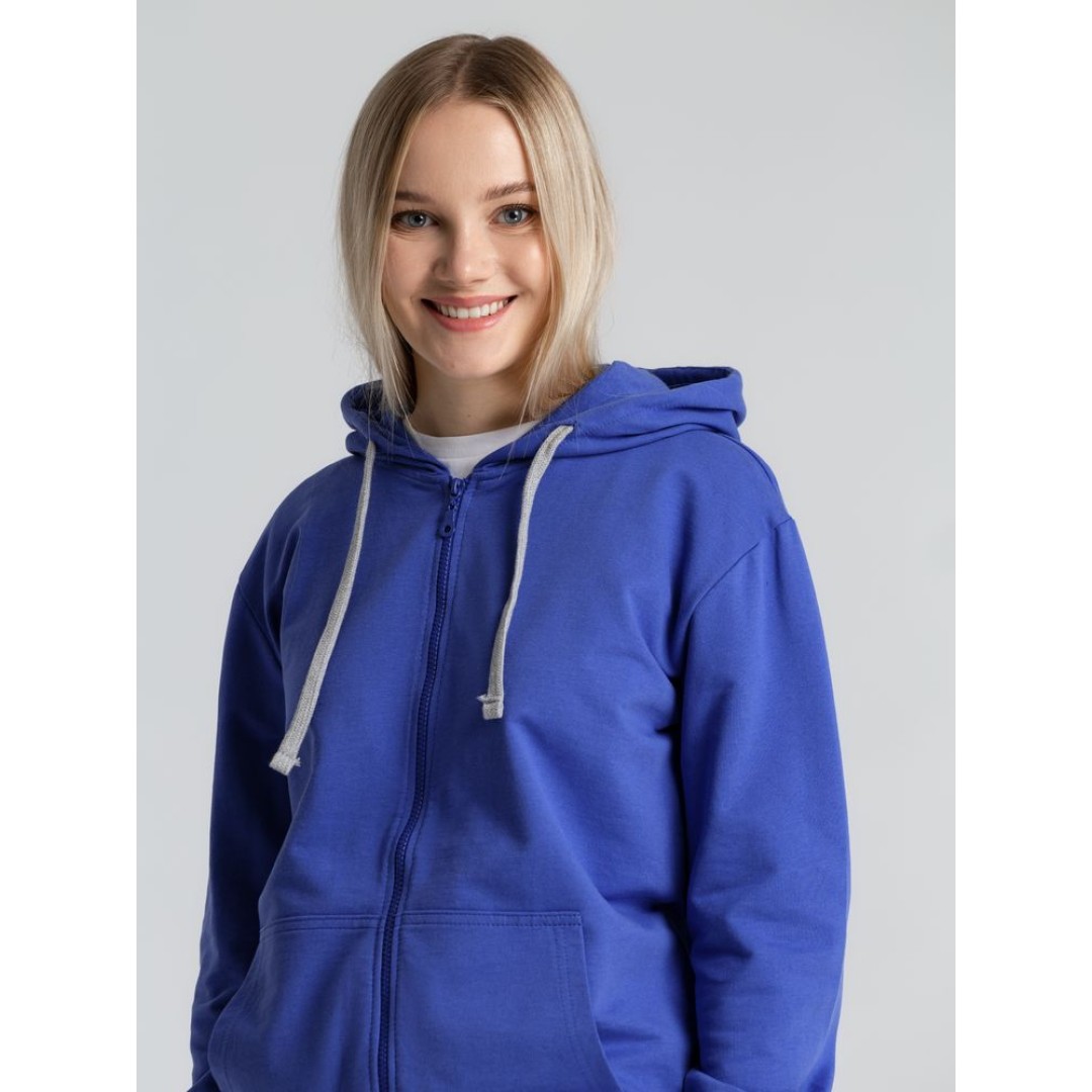 Толстовка на молнии с капюшоном Siverga, ярко-синяя, размер 5XL