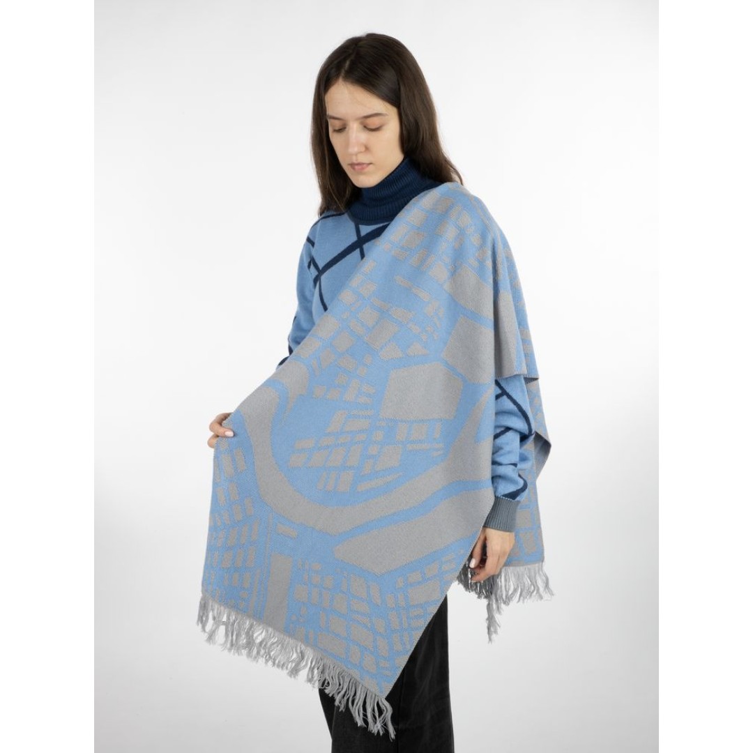 Палантин с бахромой на заказ Rinn Fint, полушерсть