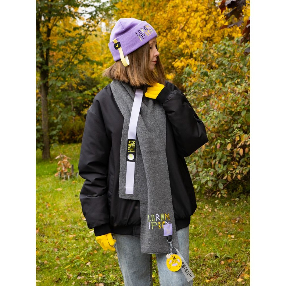 Шарф Urban Flow, темно-серый меланж