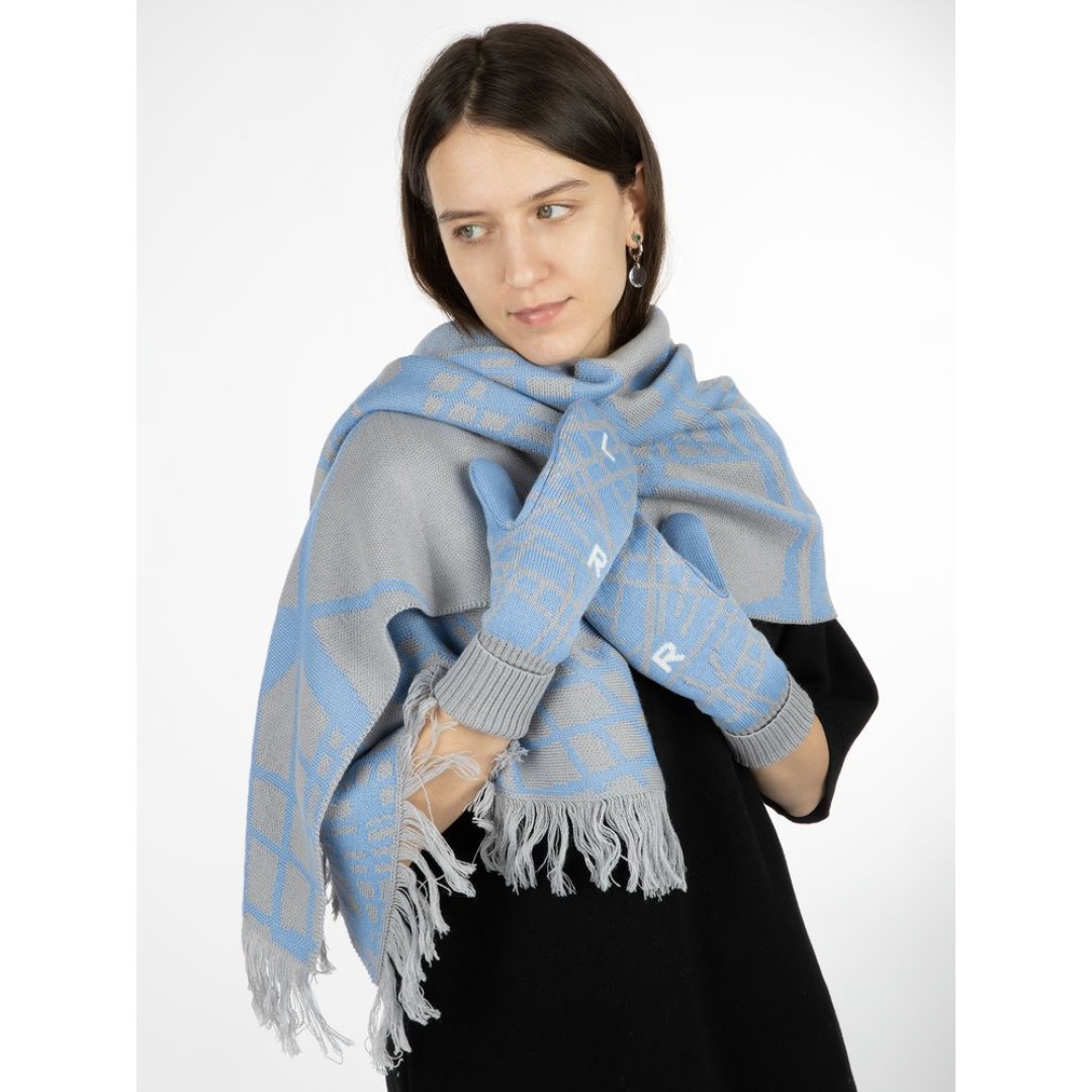 Палантин с бахромой на заказ Rinn Fint, полушерсть