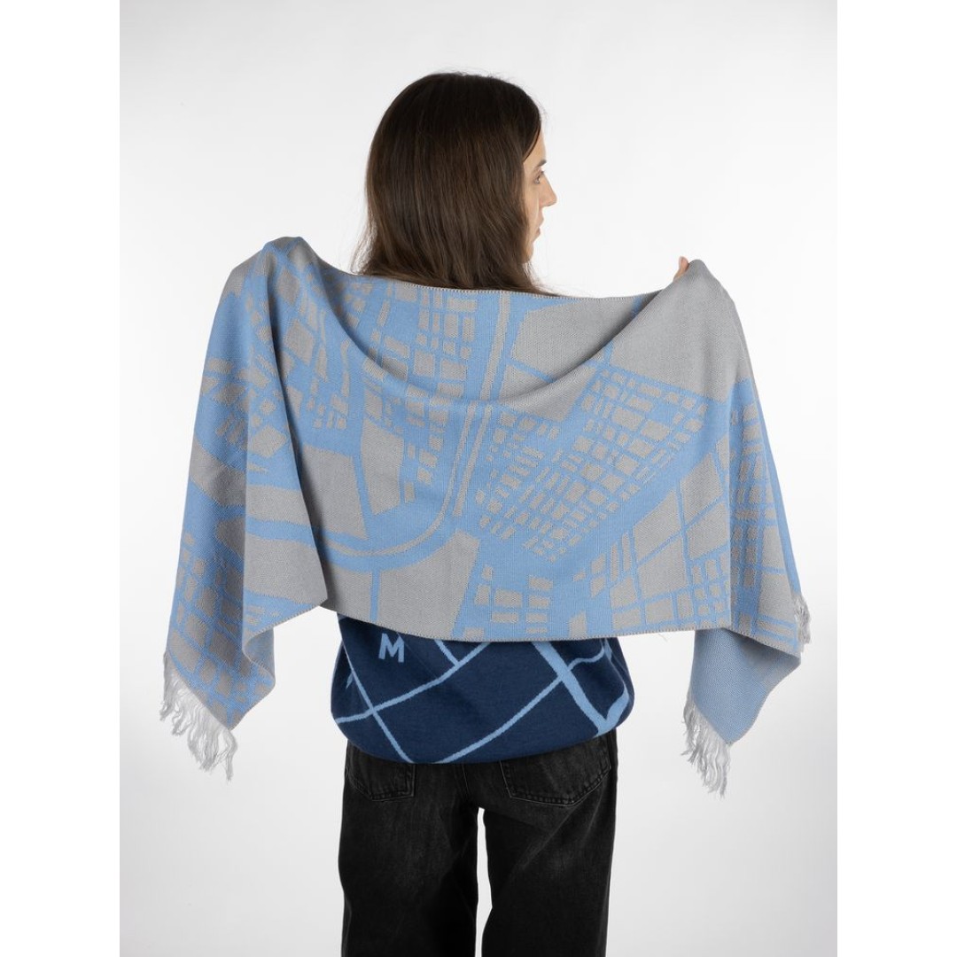 Палантин с бахромой на заказ Rinn Fint, полушерсть